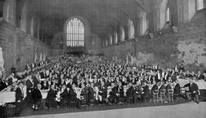 Banquet Prints: French Officers Banquet, Westminster Hall, 1905