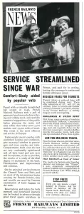 Line Prints: French Railway News - Service Streamlined since War