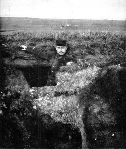 Arras Prints: A French soldier stood in a trench at Arras