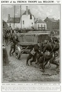 Cavalry Prints: French soldiers remove barricade