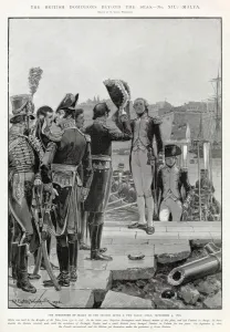 1800 Prints: The French surrender to the British after the siege. Date: 4 September 1800