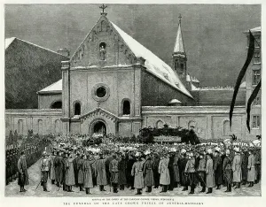 Crowd Prints: Funeral Archduke Rudolf Death Funerals Austria