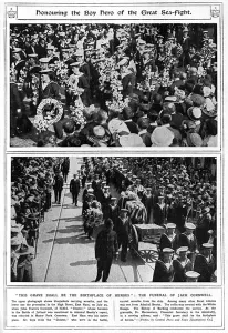 Bravery Prints: Funeral of Jack Cornwell, V. C in East Ham