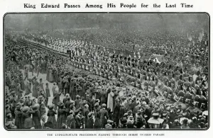 Crowds Prints: Funeral procession of King Edward VII 1910