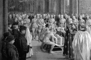 Coffin Prints: Funeral of WW1 soldier in presence of George V