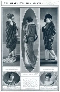 Hobble Prints: Fur wraps for the winter season 1913