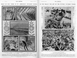 Movement Prints: Futurist art exhibition featured in The Sketch magazine