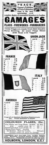 Decorations Prints: Gamages peace celebrations items advertisement