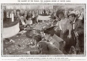 Table Prints: Gambling Room at Monte Carlo 1908