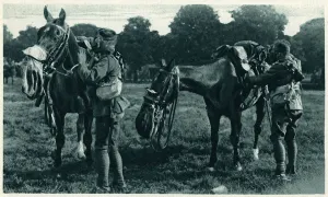 Poisonous Prints: Gas-masked horse and horseman at Aldershot