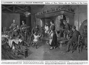 Gathering Prints: Gathering of Allies in an Italian home, WW1