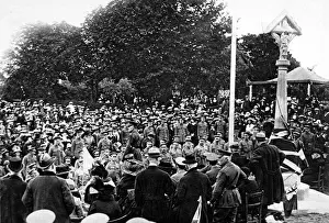 December Prints: General Robertson speaking at Dalderby; First World War, 191