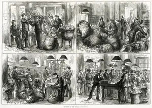 1870s Prints: General scenes at the Post-Office 1875
