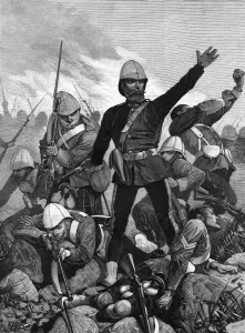 Boer Prints: General Sir George Colley at battle of Majuba Hill