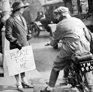 Measures Prints: The General Strike - hitching a lift
