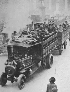 Measures Prints: The General Strike - travelling by trailer