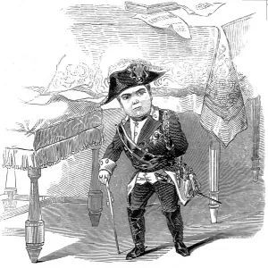 1883 Prints: General Tom Thumb as Frederick the Great, 1845