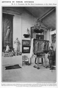 Wood Prints: George Frampton in his studio