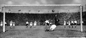 Scoring Prints: George Mutch scores for Preston North End at the FA Cup Fina