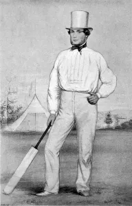 1844 Prints: George Parr, English cricketer, circa 1845