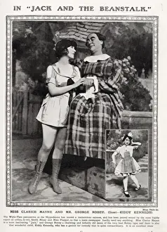 1922 Prints: George Robey and Clarice Mayne as Dame Trot and Jack in the 1921-2 pantomime