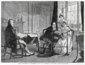 19th Prints: George Stephenson at Darlington - embroidery