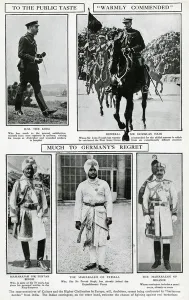 Maharajah Prints: George V, General Haig and three Indian allies, WW1