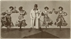 Coloured Prints: George Walker and chorus in In Dahomey