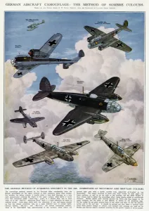 G H Davis Illustrations Prints: German aircraft camouflage by G. H. Davis
