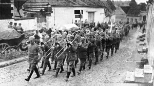 11th Prints: A German band on the march during the war