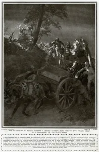Movement Prints: German battery under a searchlight, 1914