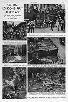 Report Prints: German bomber crashes in Victoria Station, Blitz 1940