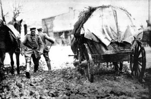 Polish Prints: German Forage Wagon - Polish Road