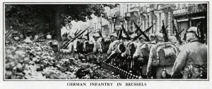 Rifles Prints: German infantry in Brussels, WW1