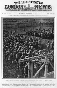 Prisoners Prints: German prisoners captured in WWI, 1918