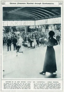 Prisoners Prints: German prisoners marched through Southampton, WW1