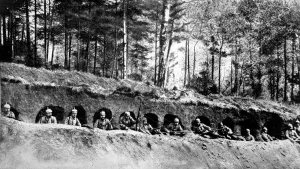 Outs Prints: German soldiers in their rabbit-warren dug-outs in the Argonne