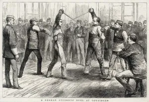 Student Prints: German Student Duel / 1880