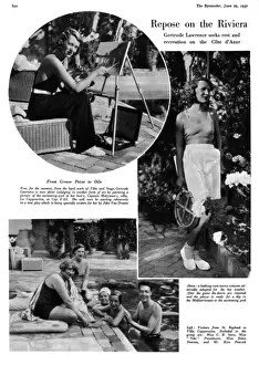 Relaxing Prints: Gertrude Lawrence at the Villa Capponcina, French Riviera