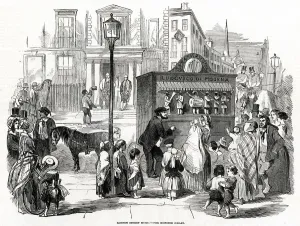 Drawn Prints: Giant Street Organ, London 1846