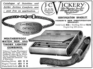 Accessories Prints: Gifts for soldiers from J. C. Vickery, WW1