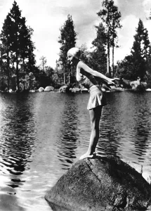Film Prints: Ginger Rogers posed at San Bernardino Range