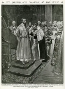 Chamberlain Prints: Girding and oblation of the sword