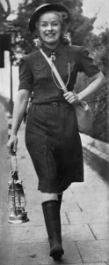 Wardens Prints: Show girl to ARP warden, 1939