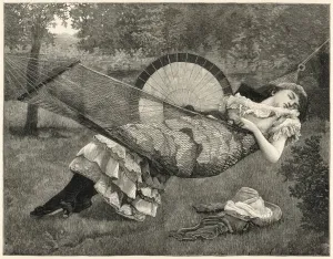 Hammock Prints: Girl in Hammock 1885