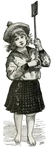 Paddling Prints: Girls paddling clothes 1885