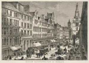 Buses Prints: Glasgow / Trongate 1880