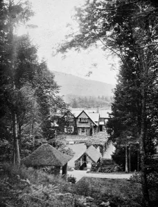 Prints of Photograph showing Glengonnar House, Lanarkshire, Scotland in October 1906. At that time, this was the home of Lord and Lady Colebrooke November Prints: Glengonnar House, Lanarkshire, 1906