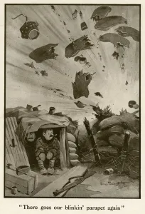 Shelter Prints: There goes our Blinking Parapet again by B Bairnsfather