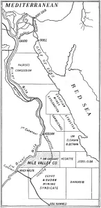Egypt Prints: Gold in the Land of the Nile. Map of Egypt showing the Areas